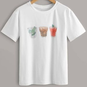 White drink tee